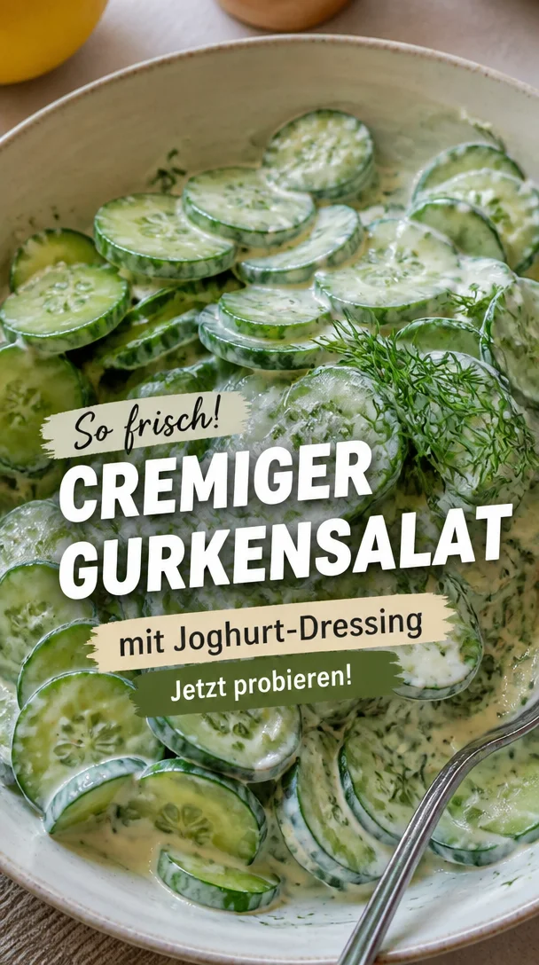 Frischer Gurkensalat mit cremigem Joghurt-Dressing &ndash; erfrischend