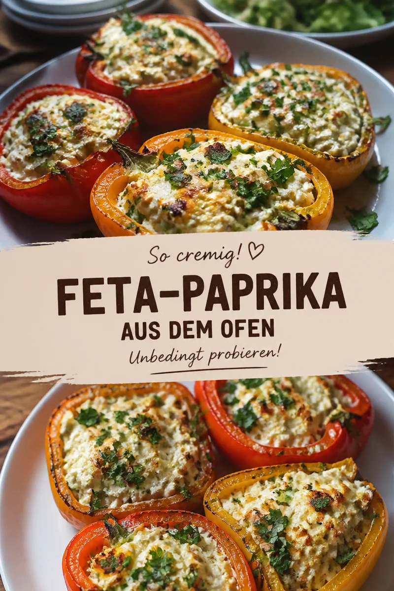 Gef&uuml;llte Paprika mit Feta K&auml;se
