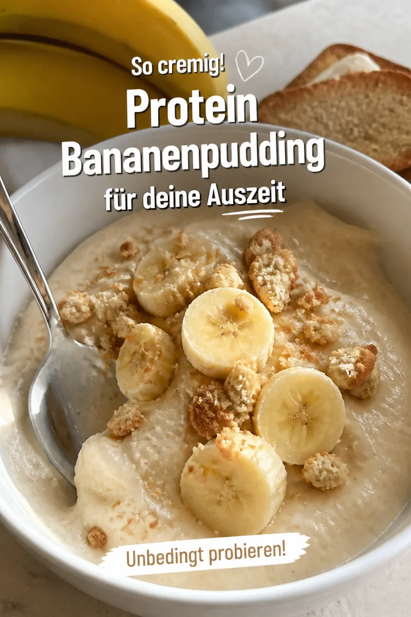 Gesunder proteinreicher Bananenpudding