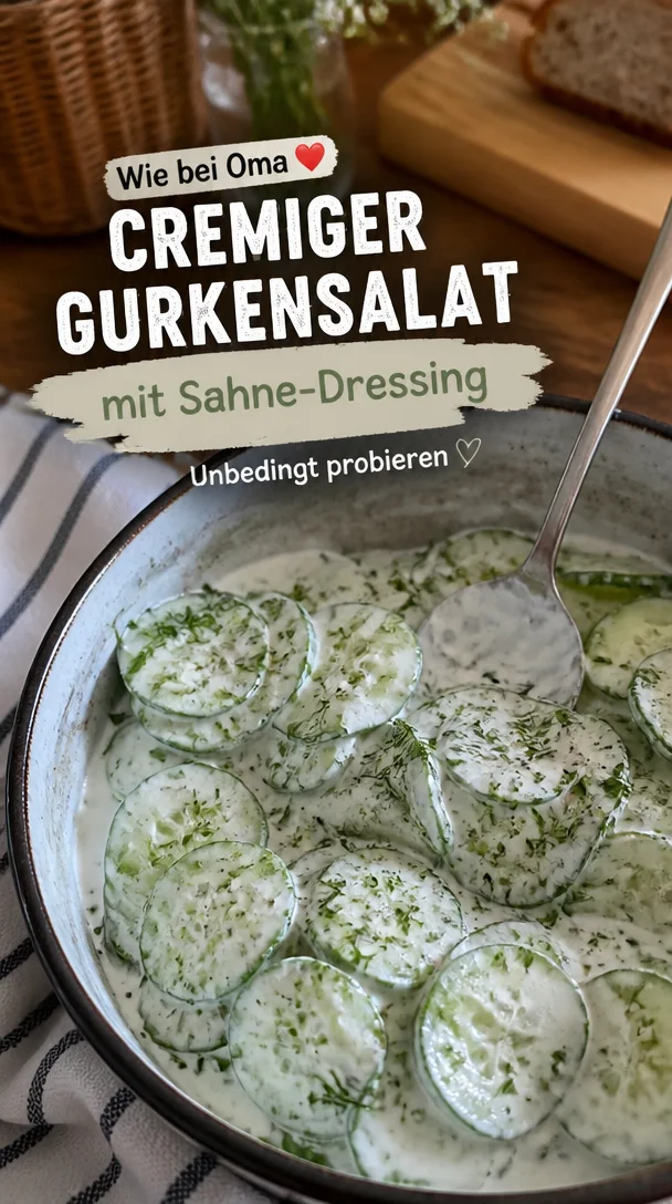 Gurkensalat mit Sahne-Dressing