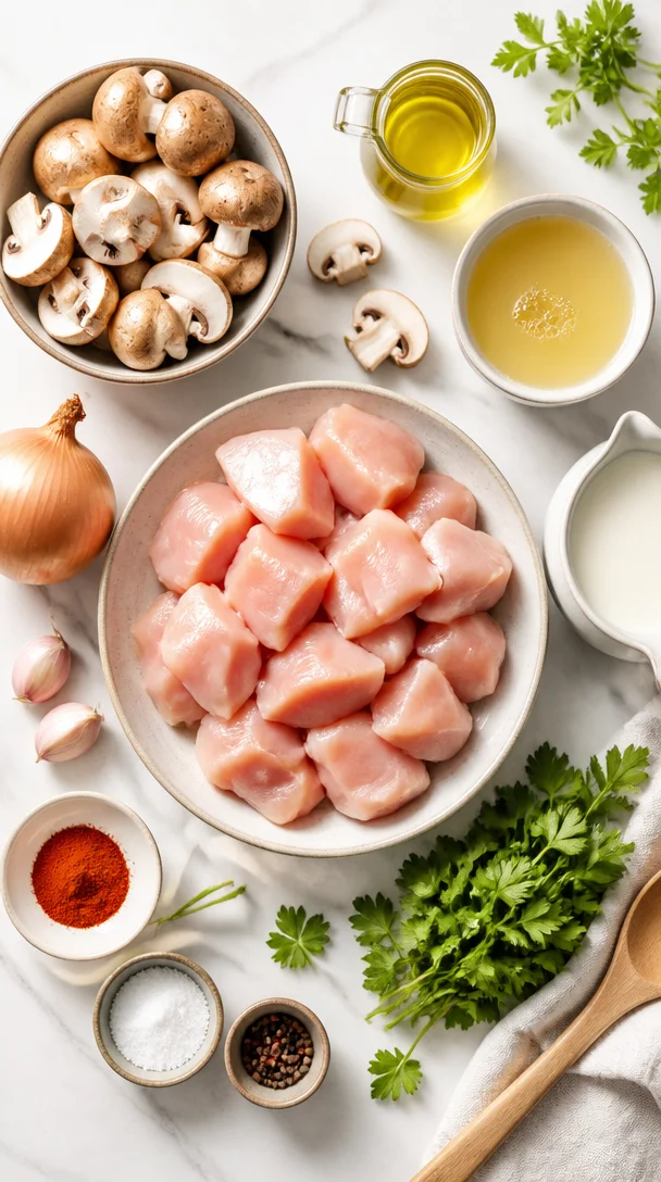 H&auml;hnchen-Pilzpfanne Rezept f&uuml;r ein schnelles Abendessen