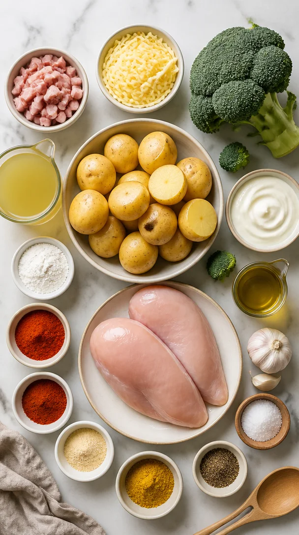 Kartoffel-Hähnchen-Pfanne mit Brokkoli ganz einfach