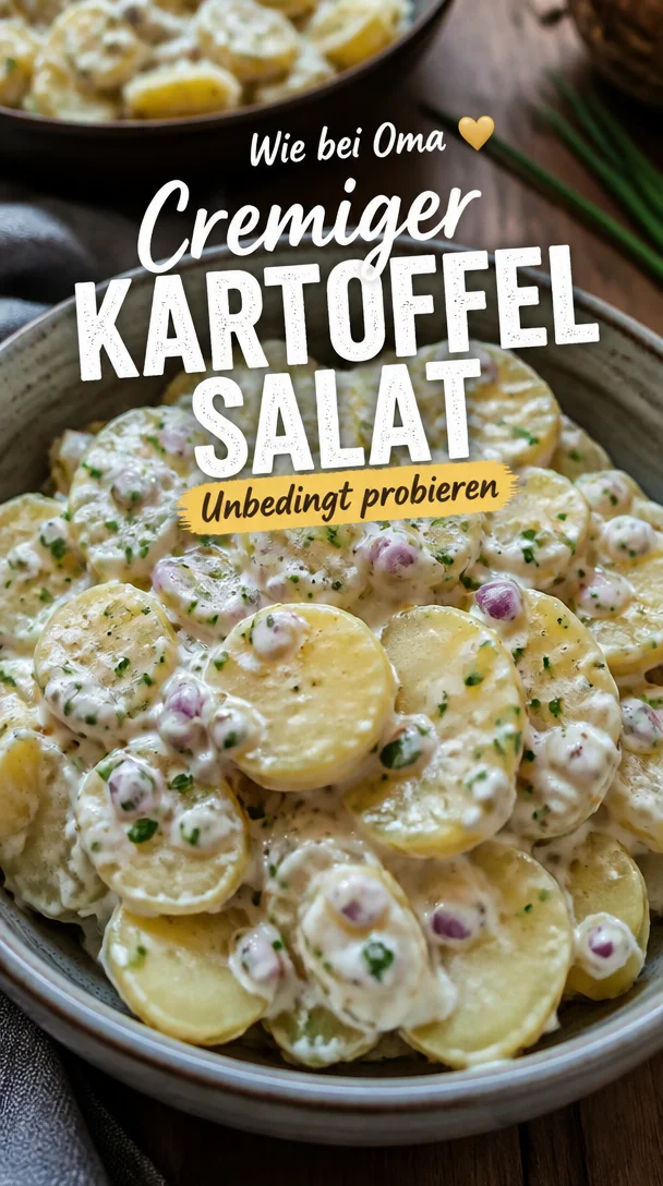 Kartoffelsalat mit Cr&egrave;me fra&icirc;che