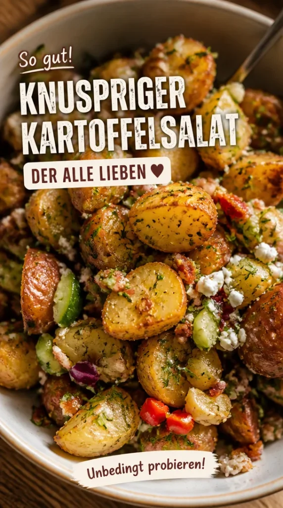 Knuspriger Kartoffelsalat Rezept mit frischen Zutaten und würziger Marinade