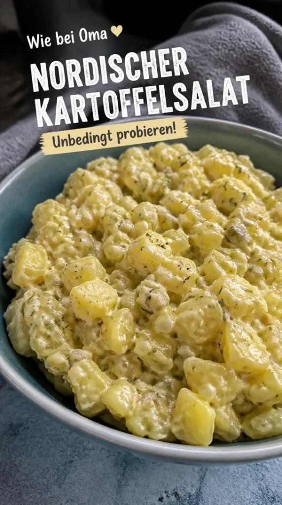 Traditioneller Norddeutscher Kartoffelsalat mit frischen Zutaten