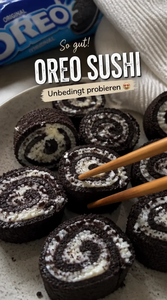 Leckeres OREO SUSHI - eine süße Sushi-Kreation mit OREO-Keksen