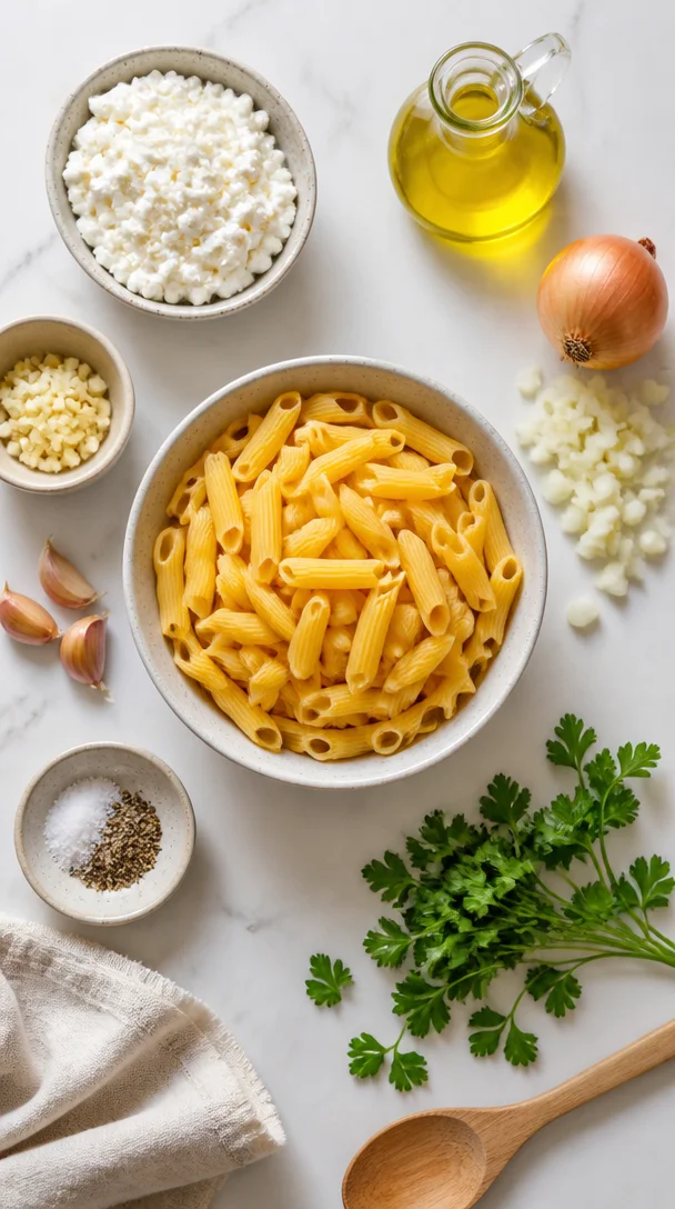 Protein-Nudeln mit Hüttenkäse