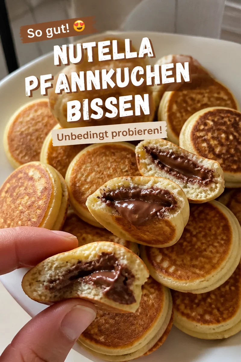 Schnelle Nutella-gefüllte Pfannkuchenbissen