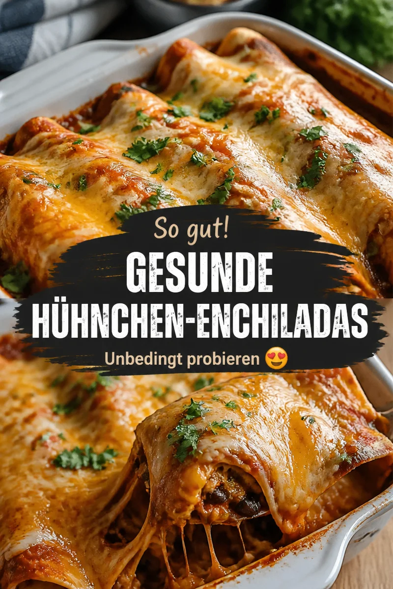 Schnelle und gesunde Hühnchen-Enchiladas