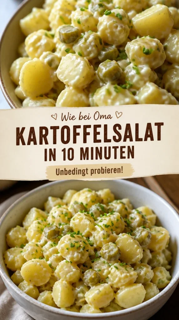 Schneller Kartoffelsalat Rezept mit frischen Zutaten und einfacher Zubereitung